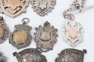Lot 51 - Collection of 25 late Victorian and Edwardian silver sporting and other prize medallions