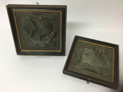 Lot 279 - Pair of early 20th century bronzed plaques