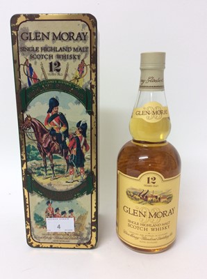 Lot 4 - Whisky - one bottle, Glen Moray, 12 Years Old, 43%, 75cl, in original Argyll and Sutherland Highlanders tin box
