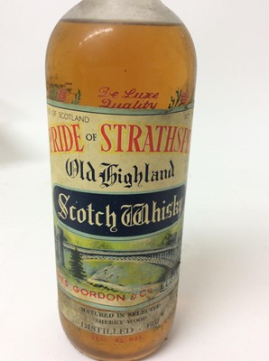 Lot 17 - Whisky - one bottle, Pride of Strathspey Old Highland Scotch Whisky, distilled 1937, bottled by James Gordon & Co. 70%, 26 2/3 fl. ozs, in wooden crate stamped 'The Macallan Anniversary Malt'
