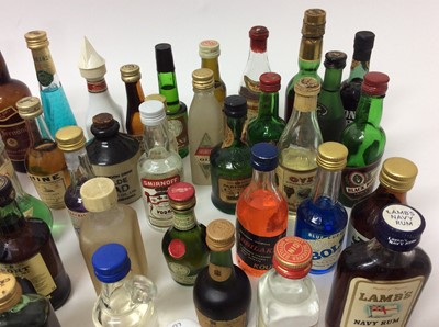 Lot 20 - Collection of one hundred and five alcoholic miniatures to include, liqueurs, gin, vodka and others
