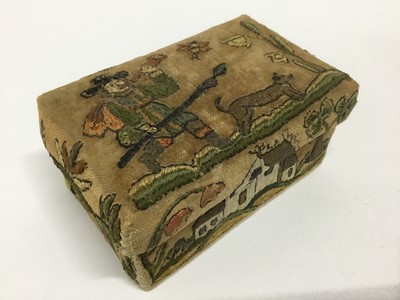 Lot 359 - 17th century style embroidered box