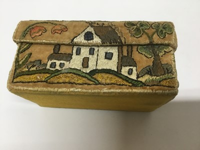 Lot 359 - 17th century style embroidered box