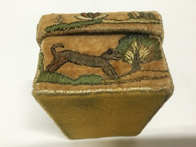 Lot 359 - 17th century style embroidered box