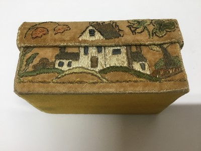 Lot 359 - 17th century style embroidered box