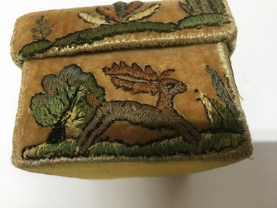 Lot 359 - 17th century style embroidered box