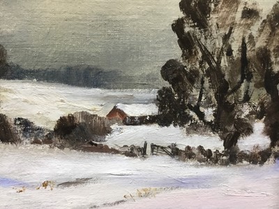 Lot 367 - Doreen Allen (1916-2000) oil on canvas board, 'At Walberswick', inscribed verso, 28 x 38cm, gilt frame