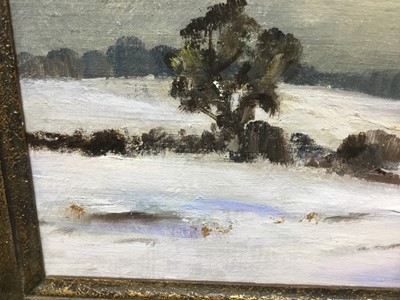 Lot 367 - Doreen Allen (1916-2000) oil on canvas board, 'At Walberswick', inscribed verso, 28 x 38cm, gilt frame