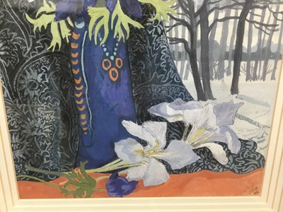 Lot 54 - Dione Page (b 1936) watercolour, still life and landscape, signed and dated '94, 25 x 24cm, glazed frame