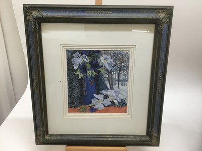 Lot 54 - Dione Page (b 1936) watercolour, still life and landscape, signed and dated '94, 25 x 24cm, glazed frame