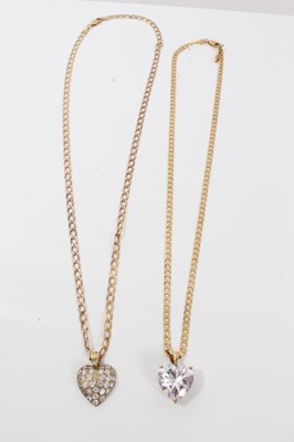 Lot 277 - Two 9ct gold necklaces with paste pendants , 12.5 g ( excluding pendants)
