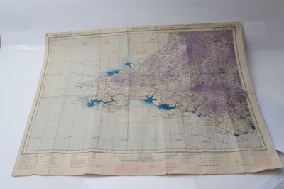 Lot 250 - Second World War Period Map of South Wales, marked R.A.F. Edition (War)