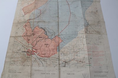 Lot 250 - Second World War Period Map of South Wales, marked R.A.F. Edition (War)