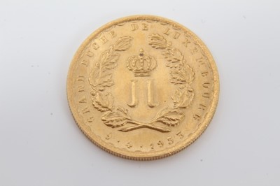 Lot 317 - Luxembourg gold commemorative coin dated 9-4-1953,6.5 grams