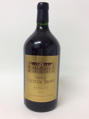 Lot 68 - Wine - one double magnum, Château Cantenac Brown Grand Cru Classe Margaux 2000, 300cl