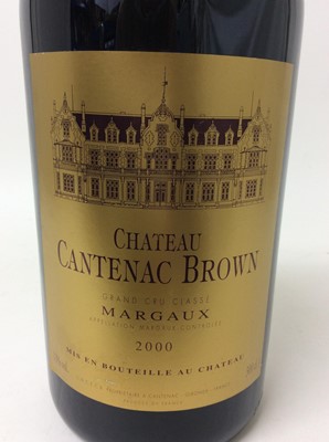 Lot 69 - Wine - one double magnum, Château Cantenac Brown Grand Cru Classe Margaux 2000, 300cl