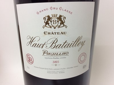 Lot 72 - Wine - one Imperial, Château Haut-Batailley Pauillac 2003, 600ml, in owc