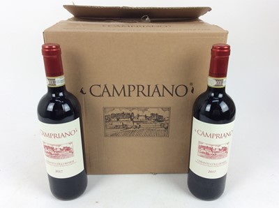 Lot 81 - Wine - twelve bottles, Campriano Chianti Colli Senesi 2017, in ordinal card case