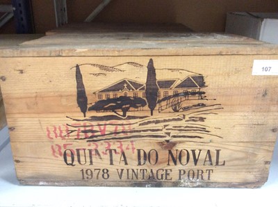 Lot 107 - Port - twelve bottles, Quinta Do Noval 1978, in owc