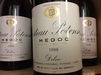 Lot 95 - Wine - nine bottles, Chateau Potensac Medoc 1996, in owc