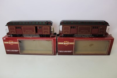 Lot 1494 - Railway Bachman G Scale Carriages x5 and Tank Cars x3, all boxed.