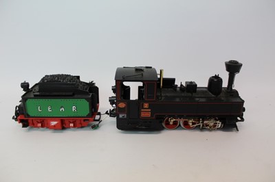 Lot 1496 - Railway LGB Locomotive and Tender 2071D . Not original box.