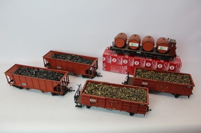 Lot 1506 - Railway LGB unboxed selection including diesel locomotive, carriages, rolling stock.