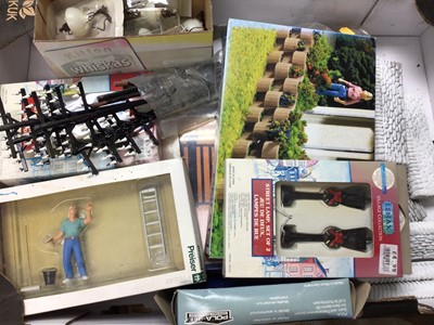 Lot 1508 - Railway selection of garden railway accessories including buildings, trees, figures and other items.