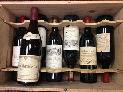 Lot 98 - Wine - seven bottles, Chateau Belgrave Haut Medoc 1985 (2), Lacoste-Borie Pauillac 1985 (2), Chateau Cissac Cru Bourgeois 1985 (2) and Gevrey Chambertin Domaine Maume 1986 (1)