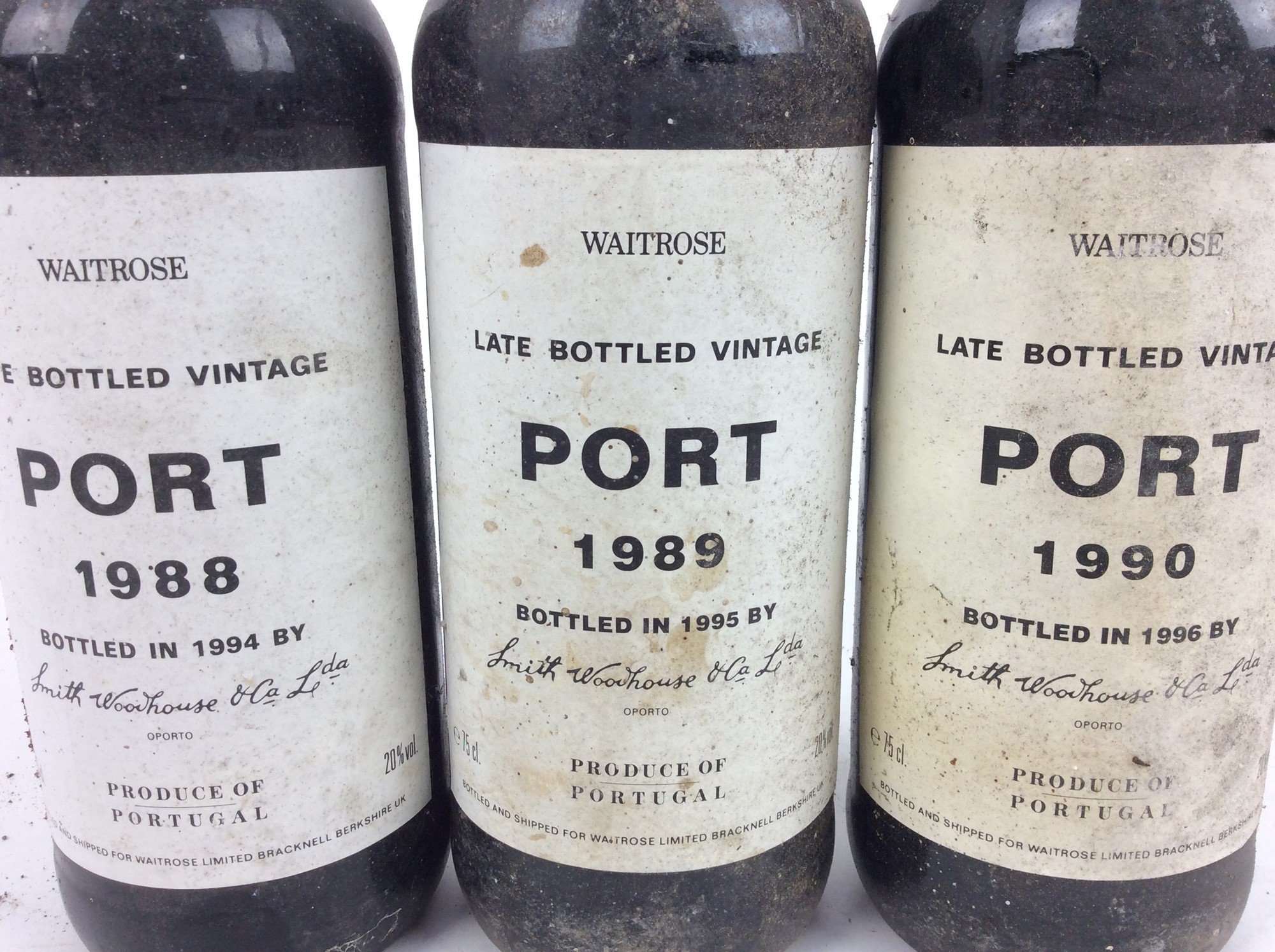 Lot 121 Port three bottles, Waitrose LBV 1988,