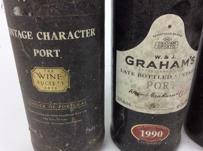 Lot 126 - Port - seven bottles, Feist LBV 1985, Mendiz Ruby (2), Sandeman, Graham's LBV 1990 and two others