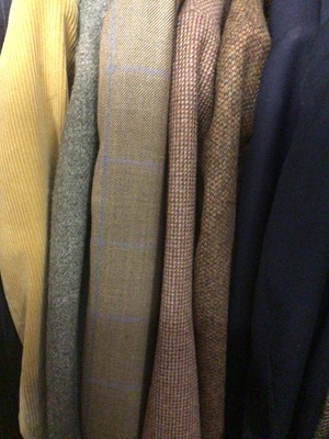 Lot 1783 - Gentlemen's jackets including three tweed, corduroy by Bertie Wooster and two Navy Blazers by Harrods.