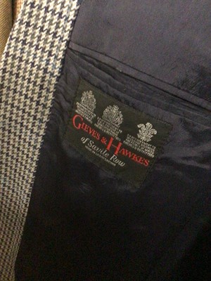 Lot 1784 - Gentlemen's Jackets including tweed by Gieves and Hawkes x2, tweed by Oaks and Harris Tweed,  plus two Gieves and Hawkes Navy blazers.