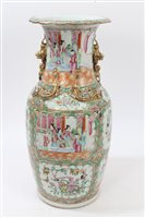 Lot 390 - Late 19th century Cantonese porcelain vase...