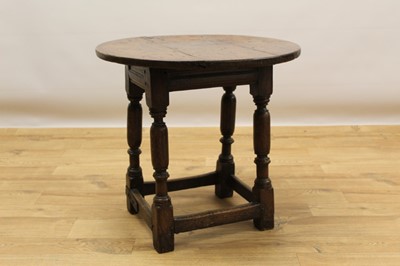 Lot 662 - 17th century and later fruitwood and oak occasional table