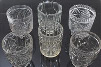 Lot 393 - Six George IV and early Victorian cut glass...