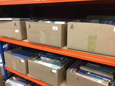 Lot 519 - Six boxes of mixed military and naval history books including Lloyds Register of Shipping 1918