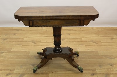 Lot 729 - Regency rosewood card table