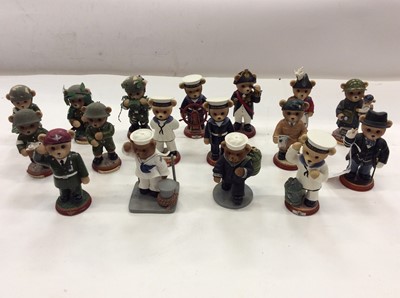 Lot 1526 - Hamilton Bears Faithful Fuzzies Selection including Nelson, Montgomery, Wellington, Churchill, Teddies in the Navy and other Military Figures.