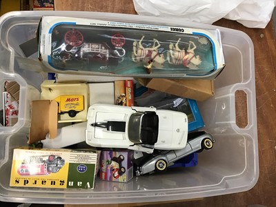 Lot 1528 - Corgi Eddie Stobart models, boxed and unboxed plus Matchbox Models of Yesteryear boxed, Oxford Die Cast, Vanguards and others. Plus some oo gauge railways.