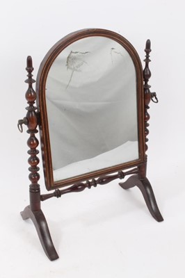 Lot 687 - 18th century turned beech swing framed mirror