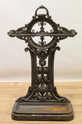 Lot 737 - Victorian cast iron stick stand