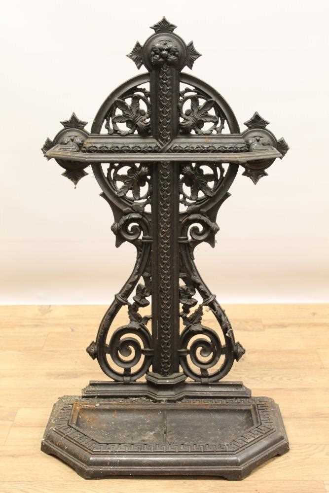 Lot 738 - Victorian cast iron stick stand