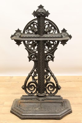 Lot 738 - Victorian cast iron stick stand