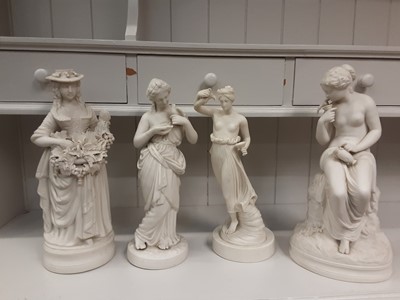 Lot 173 - Four Parian ware classical female figuers