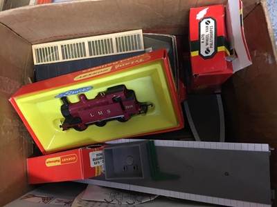 Lot 43 - Box of Tri-ang and other toy trains