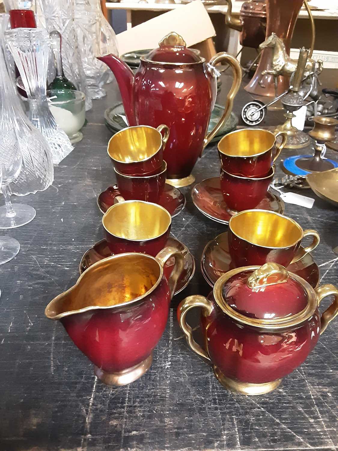 Lot 188 - Carlton ware Rouge Royale coffee set