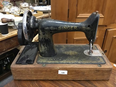 Lot 126 - Two vintage Singer sewing machines