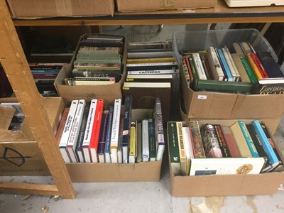 Lot 397 - Books- Ten boxes of assorted military and shipping related reference books to include First and Second World War (10 boxes)