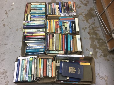 Lot 396 - Books- Seven boxes of assorted military and shipping related reference books to include First and Second World War (7 boxes)